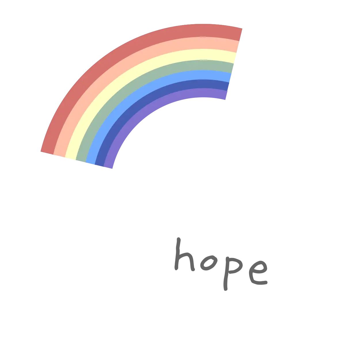 Rainbow with Hope Text
