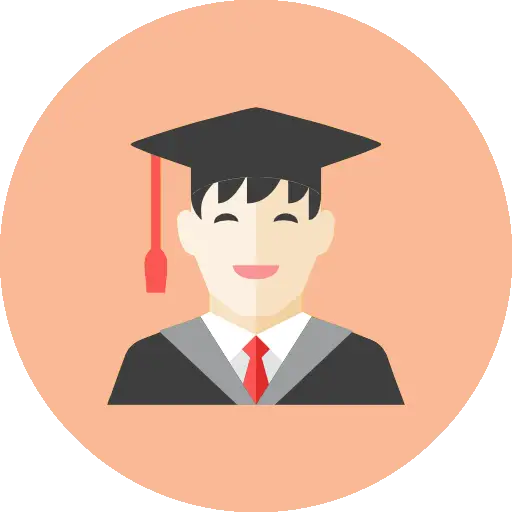 Graduate in Cap and Gown Illustration