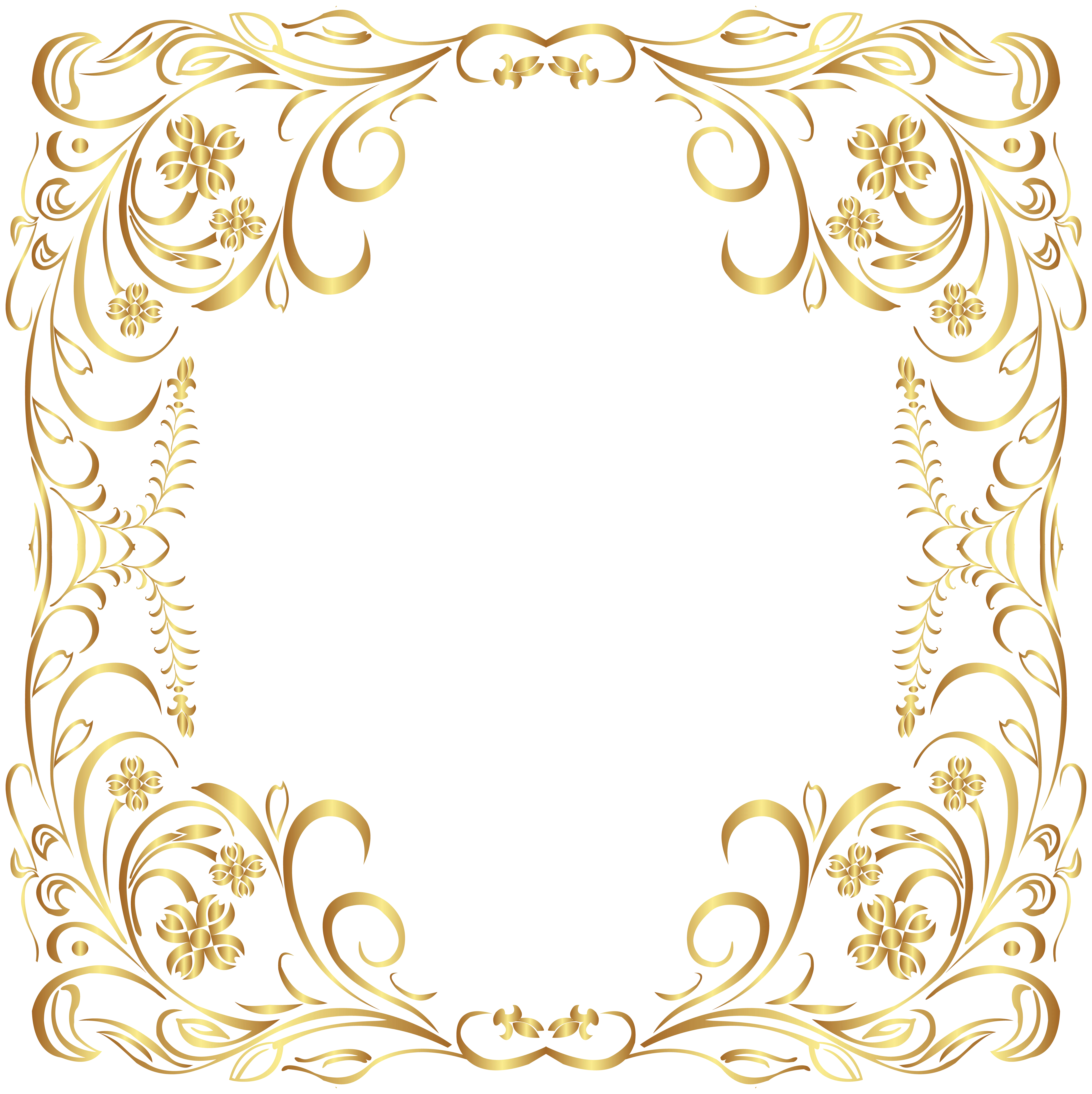 Decorative Gold Floral Frame