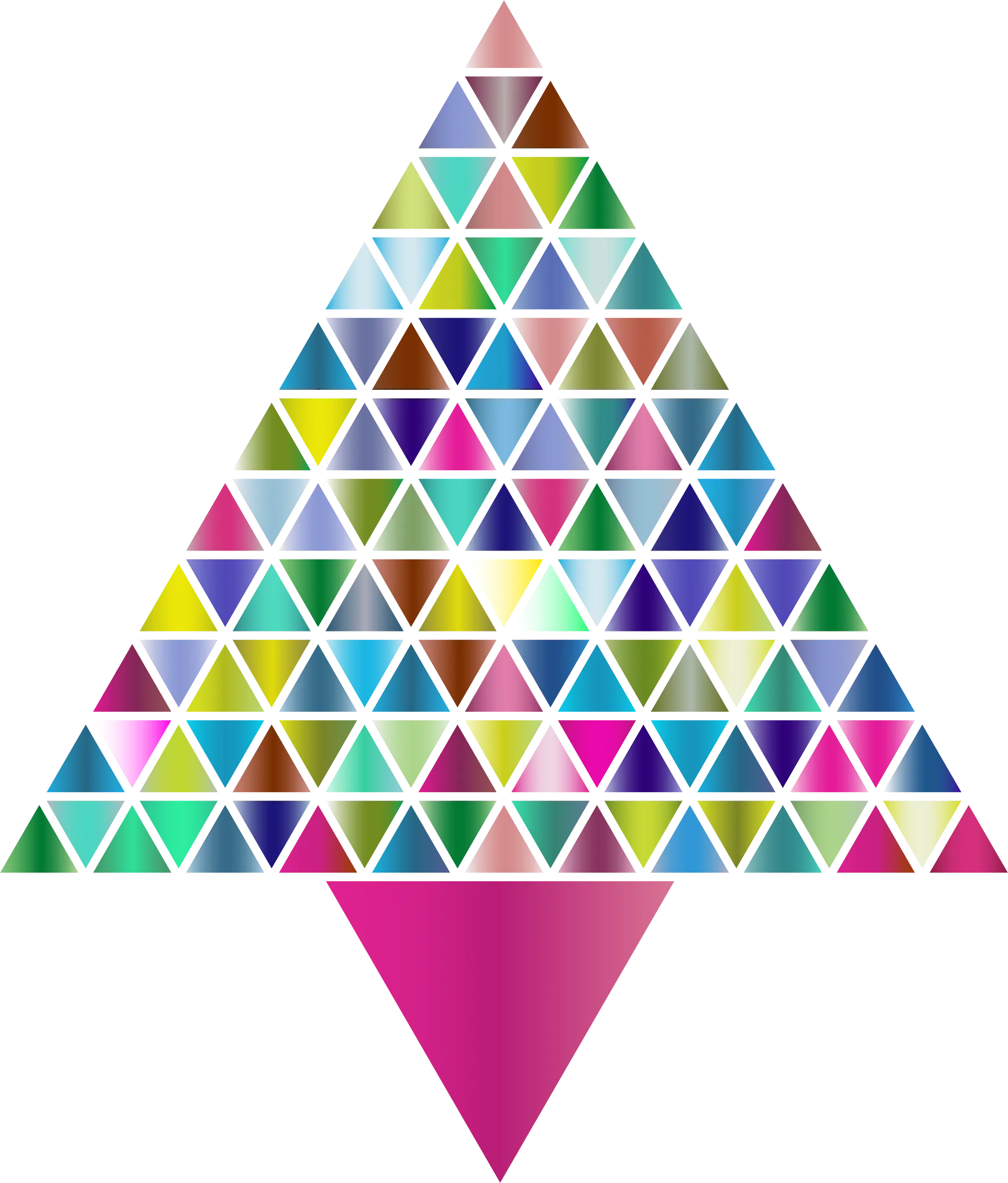 Multicolored Triangular Pattern Design