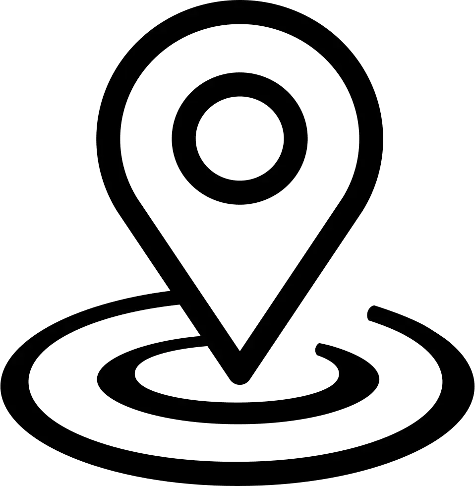 Minimal Black Location Pin Icon
