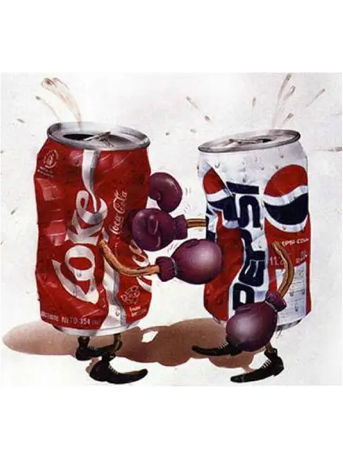 Coke and Pepsi Cans Fighting