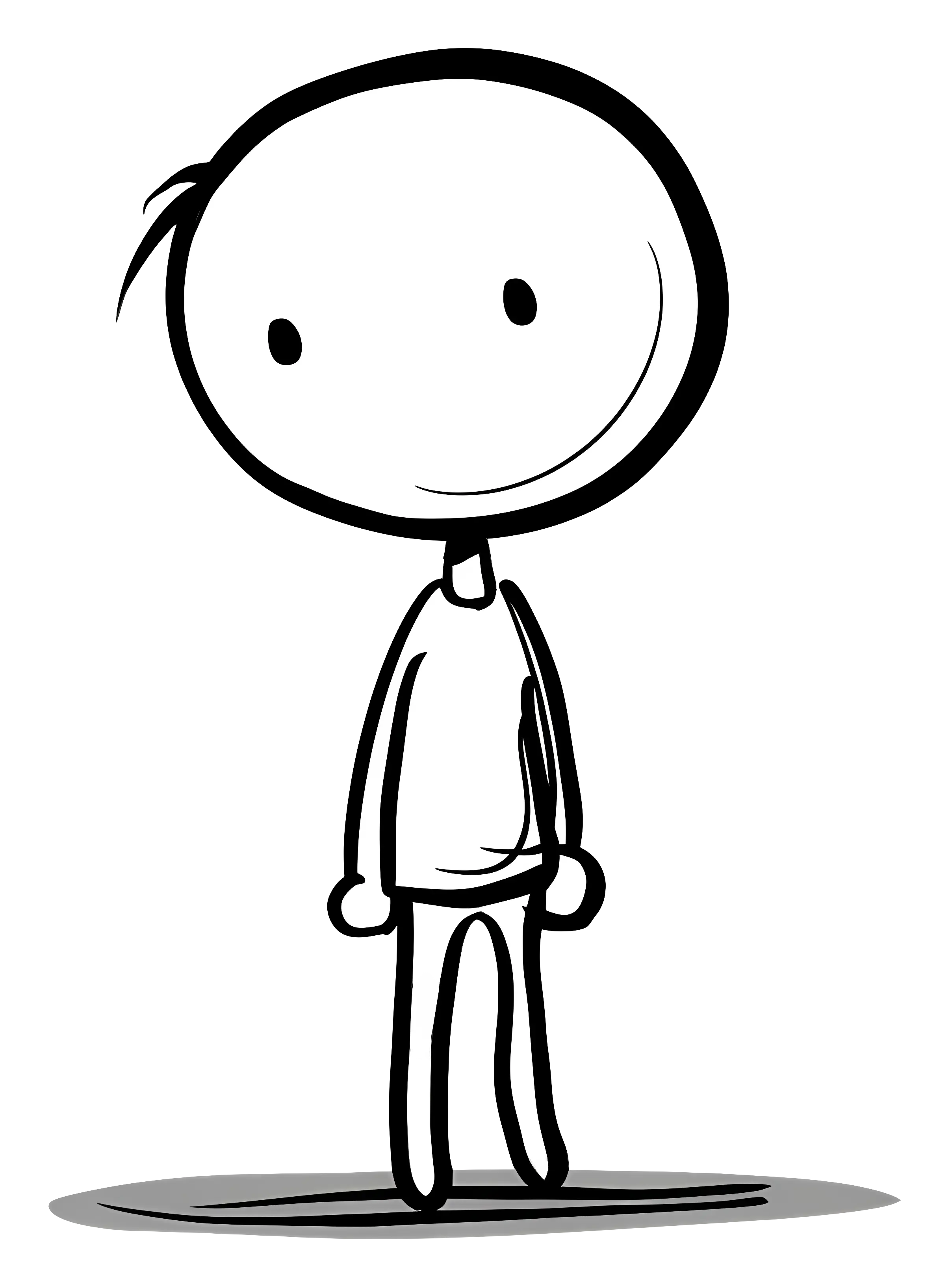 Smiling Stick Figure Cartoon