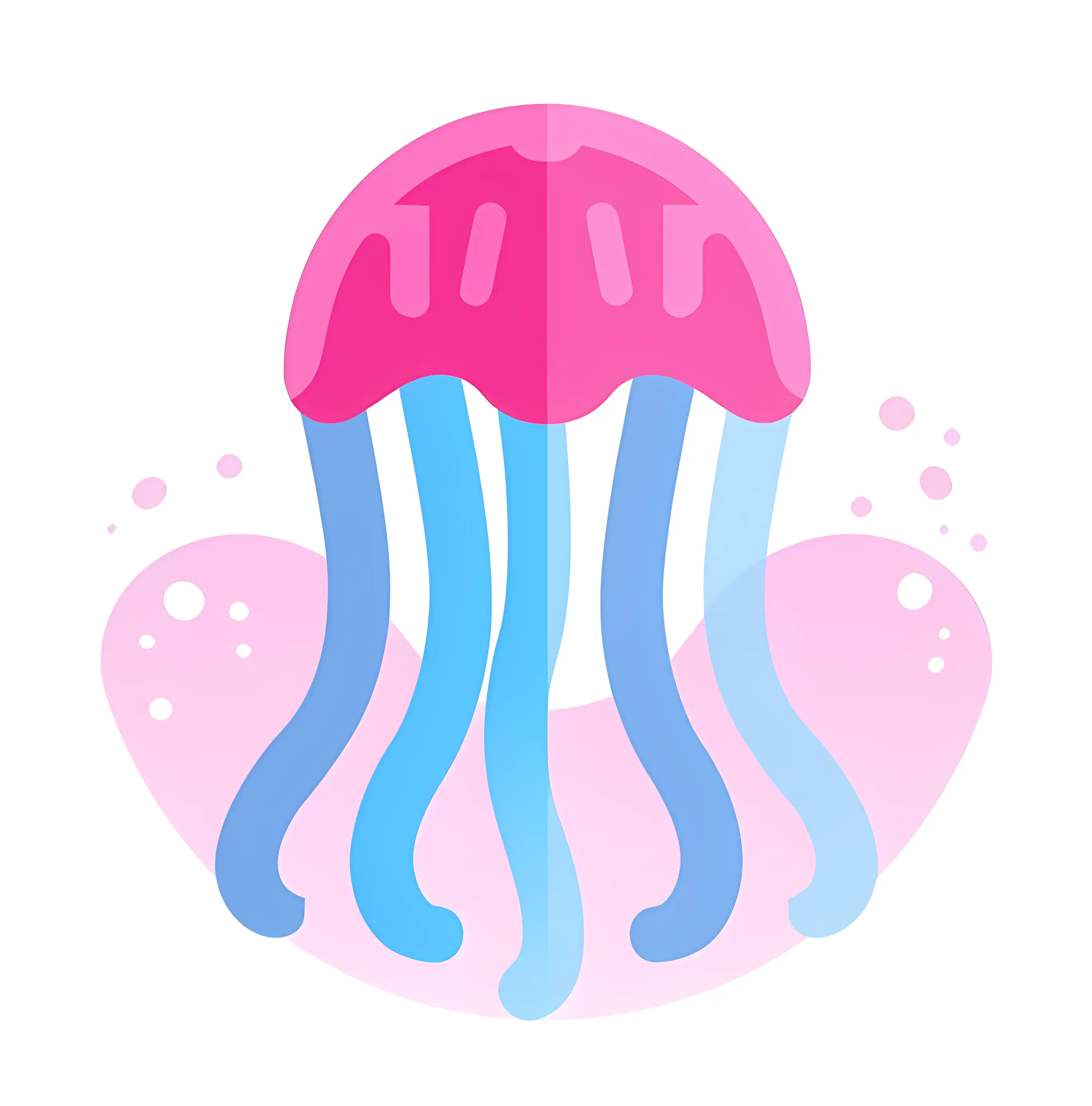 Colorful Jellyfish Cartoon