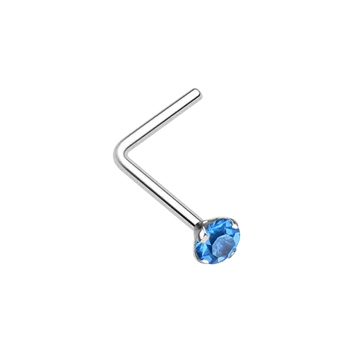 Nose Pin with Blue Gemstone
