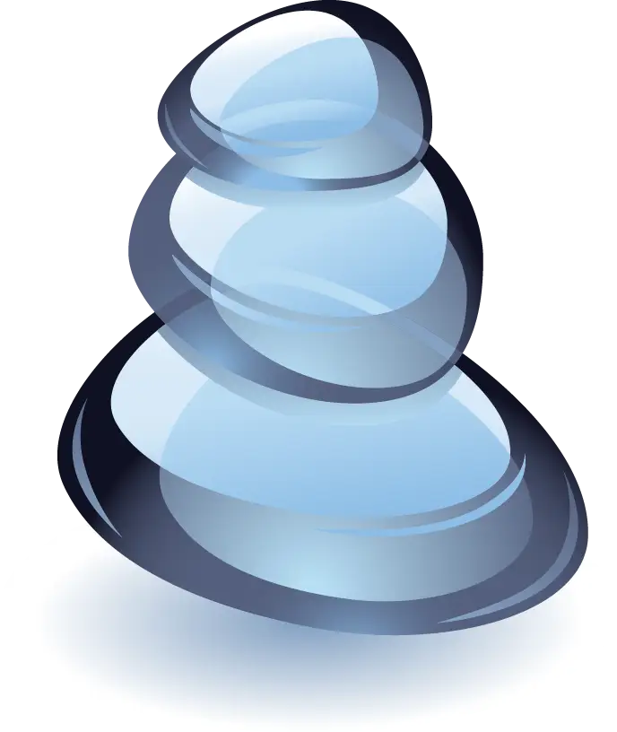 Stacked Transparent Stones for Zen