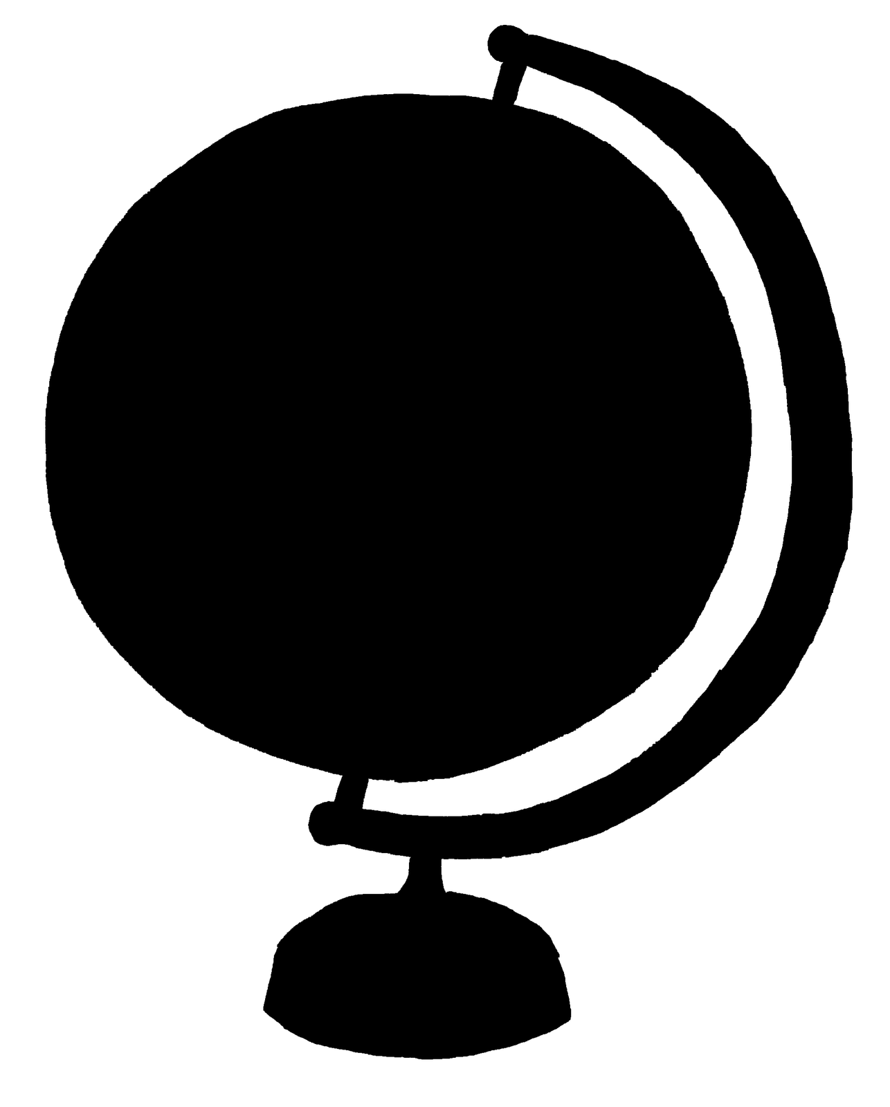 Silhouette of Globe Icon