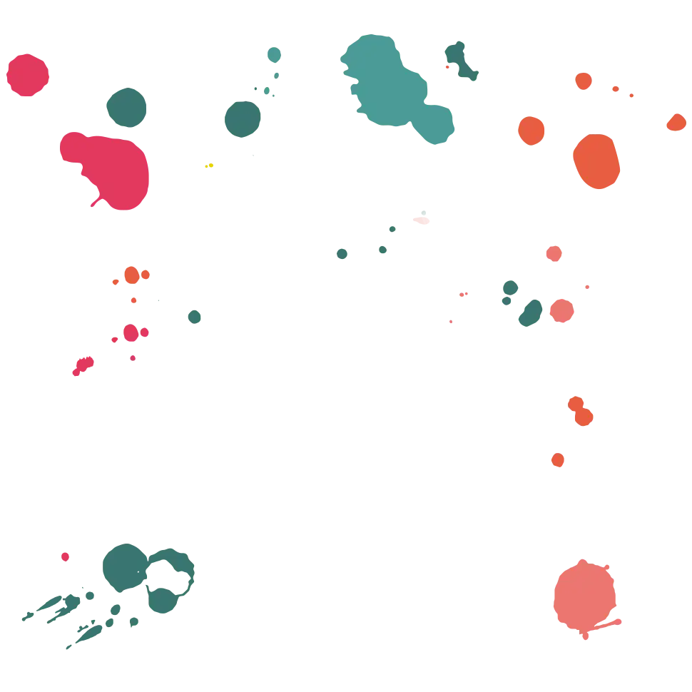 Colorful Paint Splashes in Abstract Design