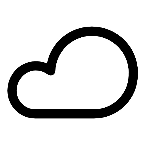Black Cloud Outline Icon