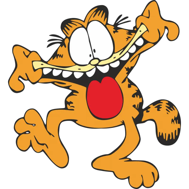 Playful Cartoon Orange Cat Character