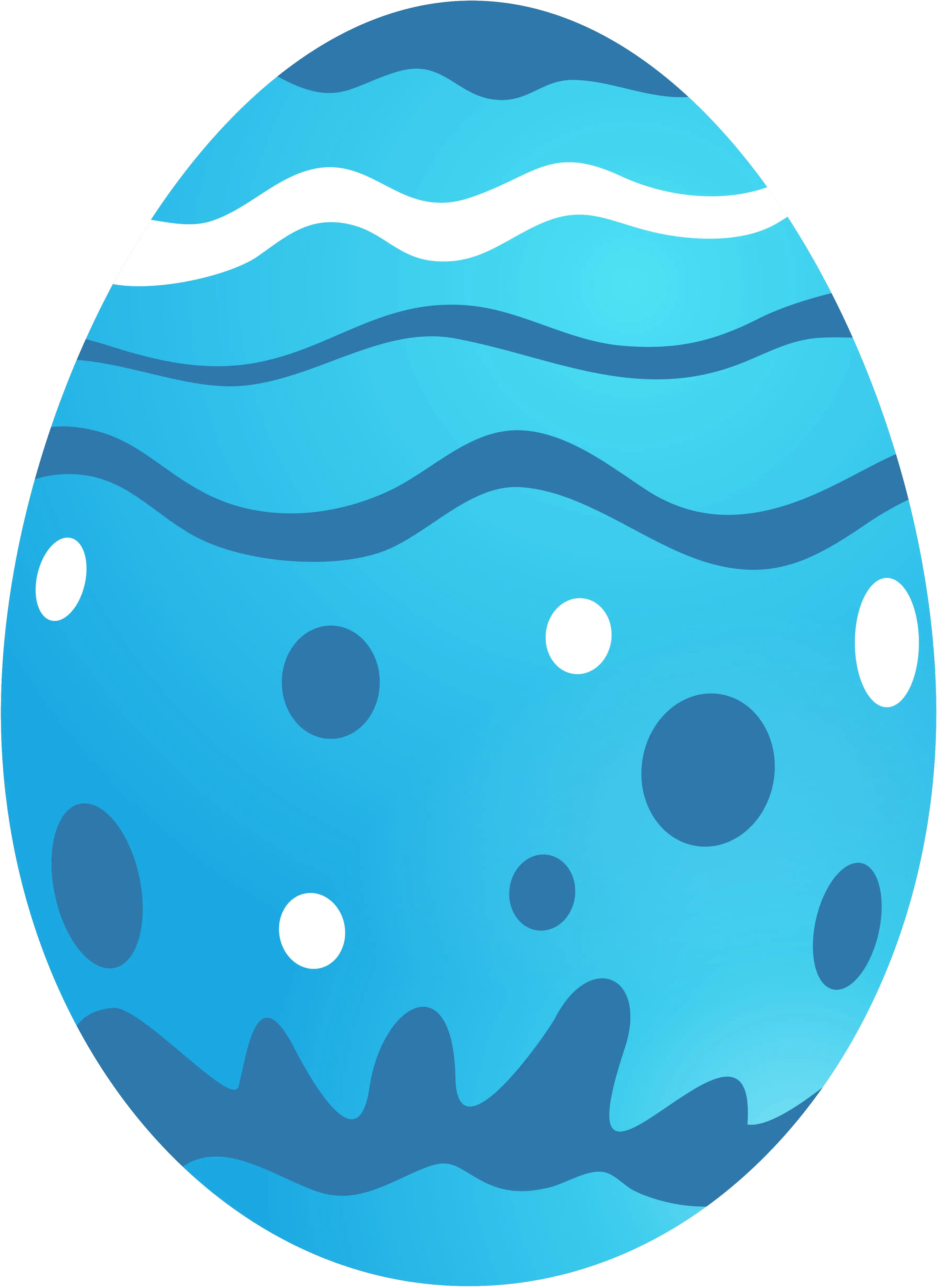 Decorated Blue Easter Egg