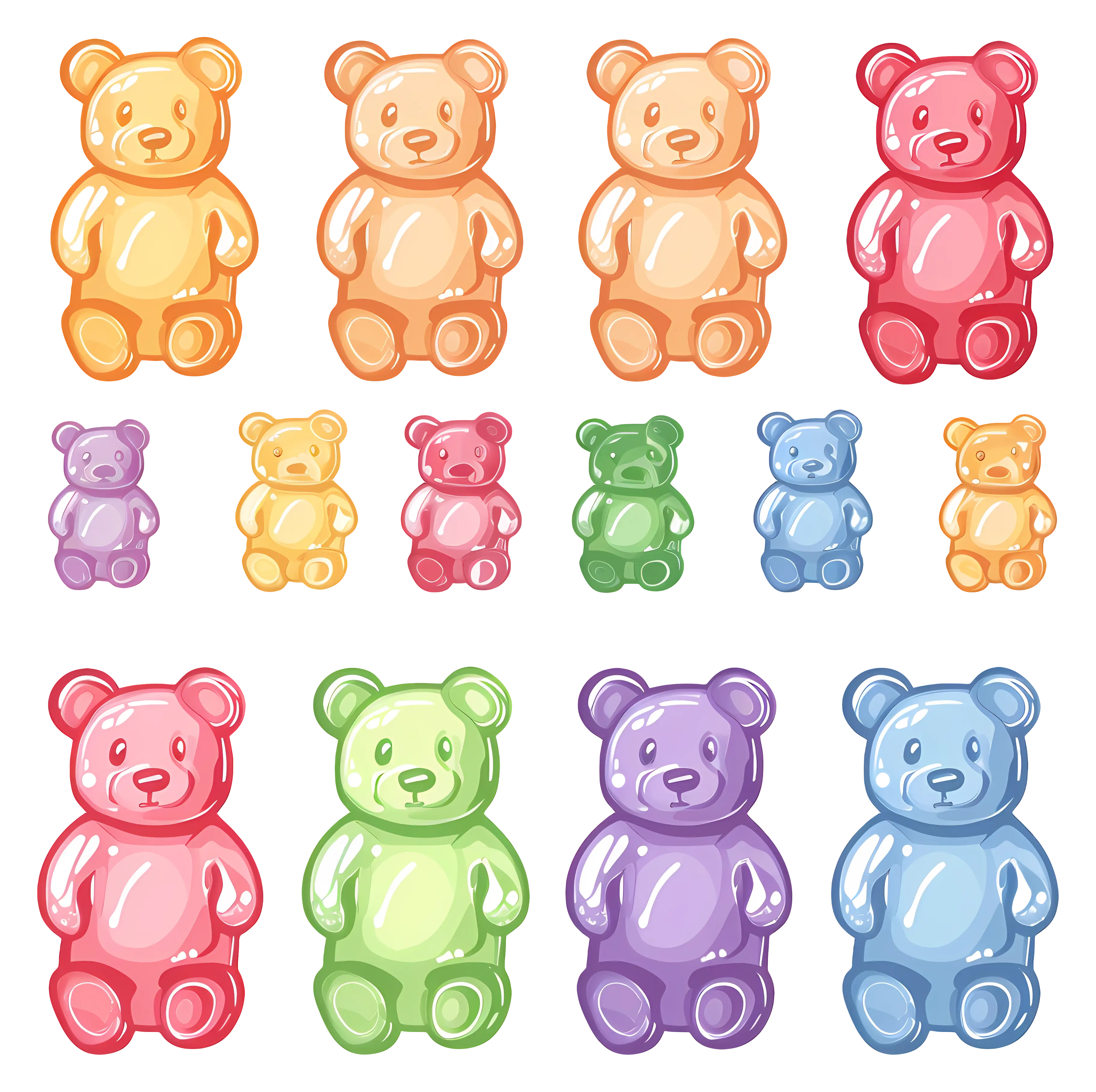 Colorful Gummy Bears in a Fun Display