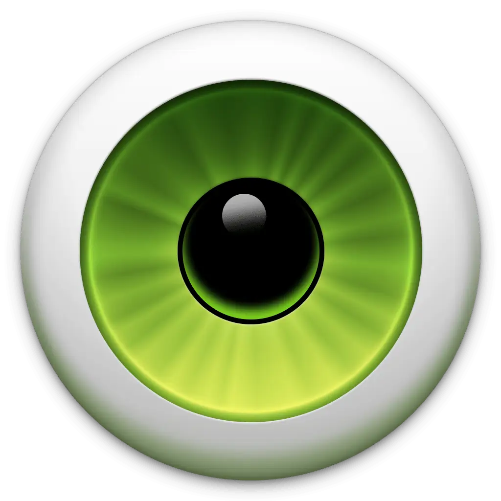 Green Eye Icon for Digital Graphics