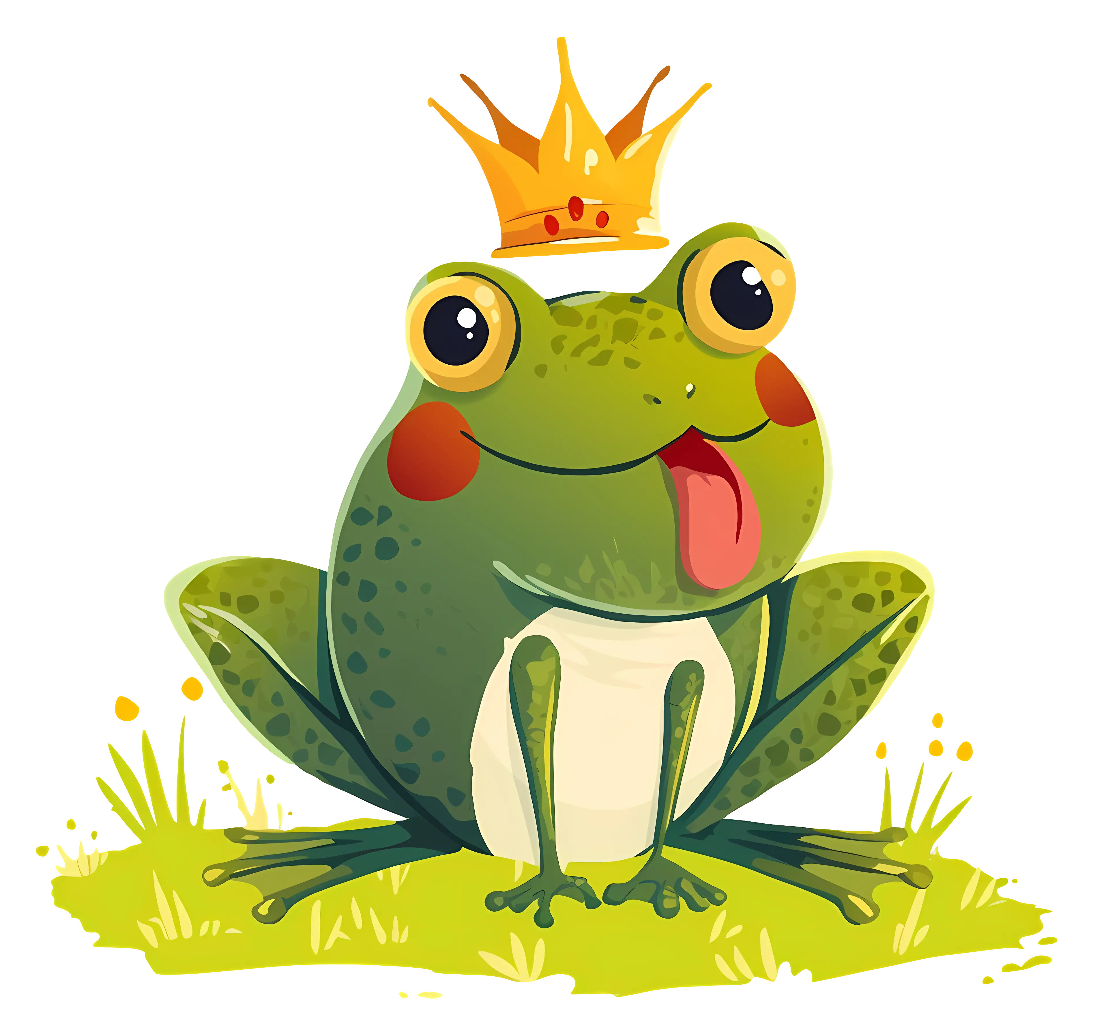 Cute Frog Prince with Crown