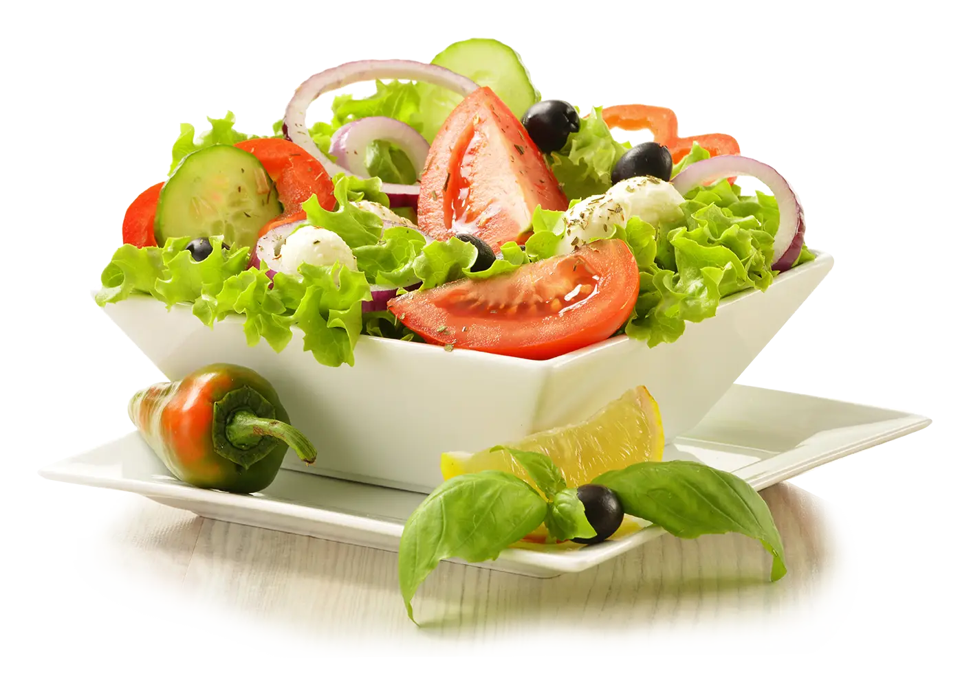 Fresh Vegetable Salad in a Bowl