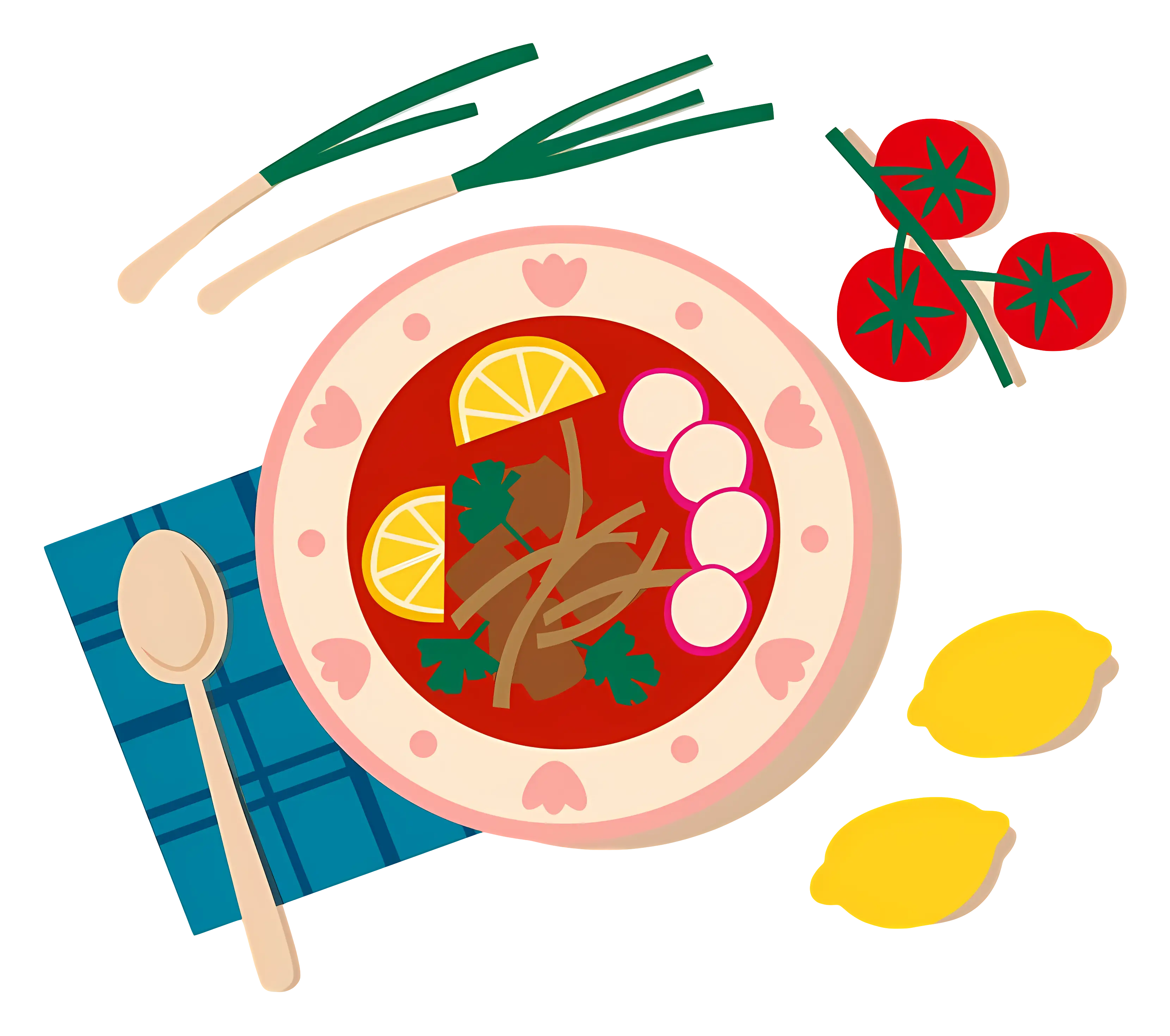 Soup Bowl with Fresh Ingredients