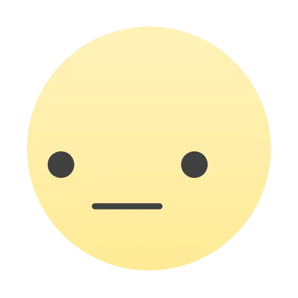 Neutral Face Emoji with Blank Expression
