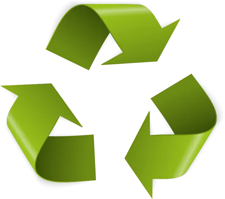 3D Green Recycling Symbol for Sustainability