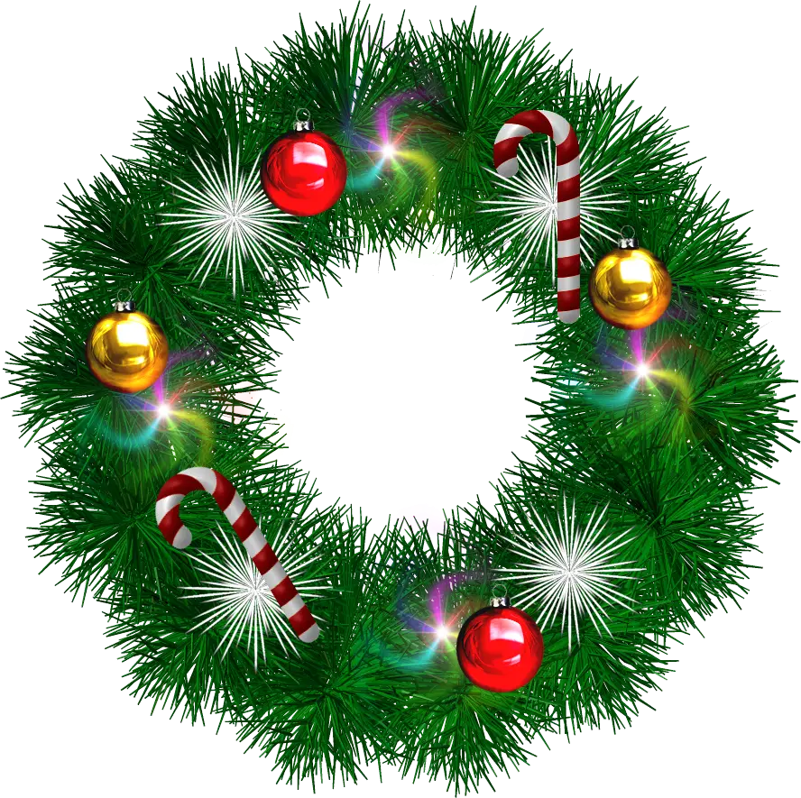 Beautiful Christmas Wreath with Ornaments