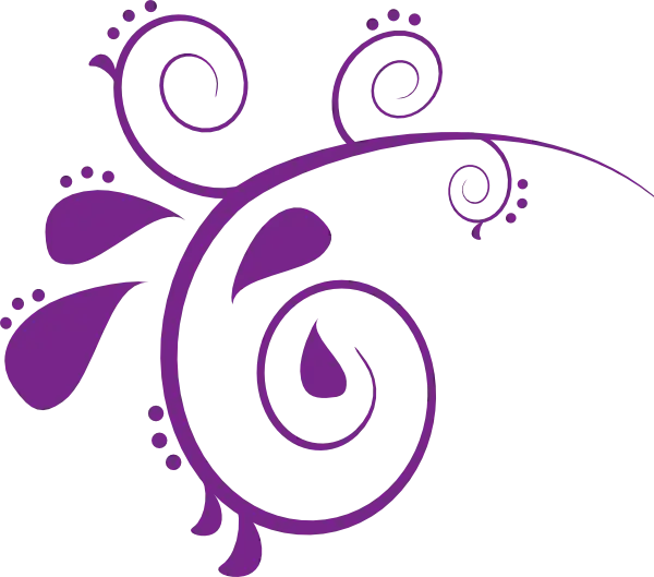 Purple Floral Swirl Design
