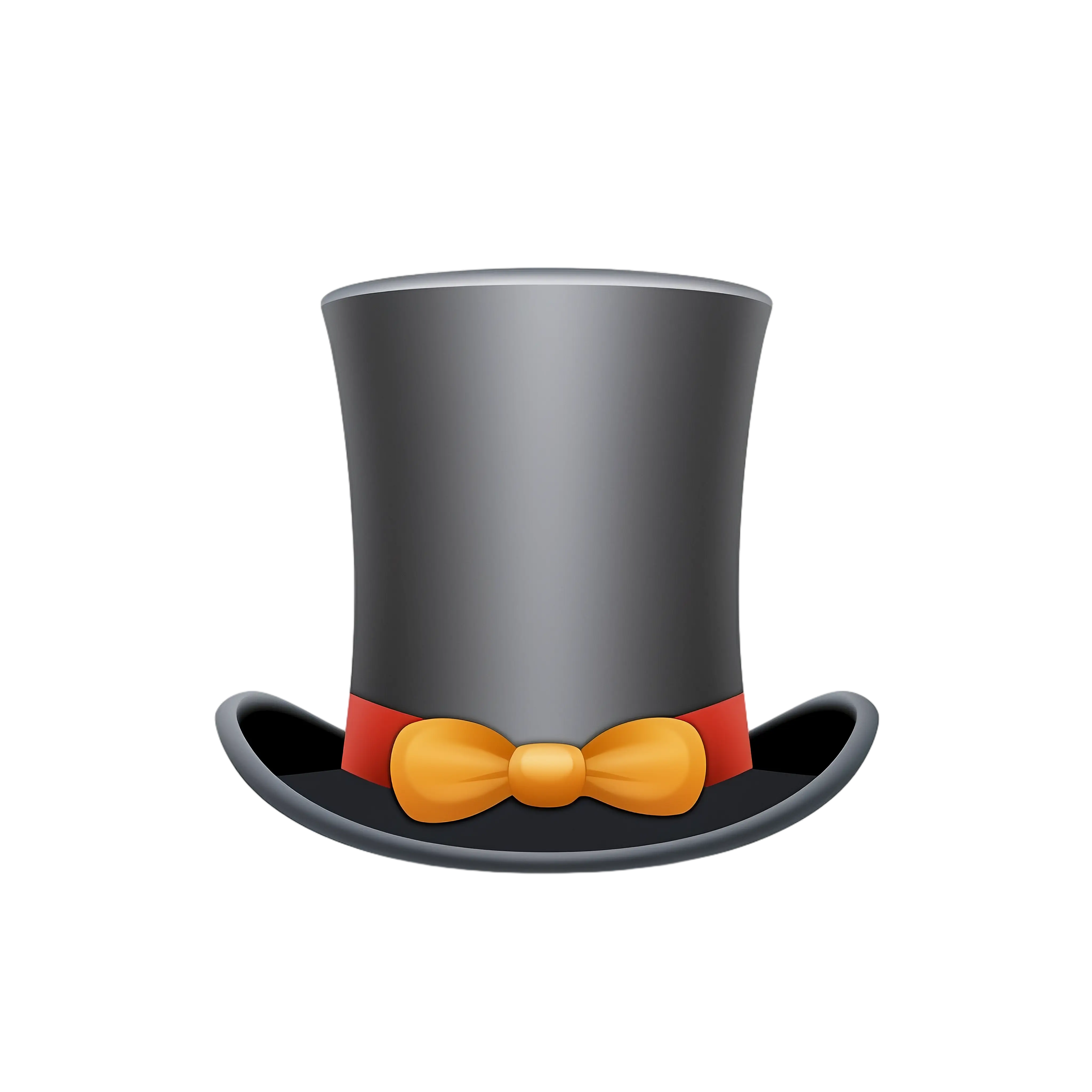 Classic Top Hat with Yellow Bowtie
