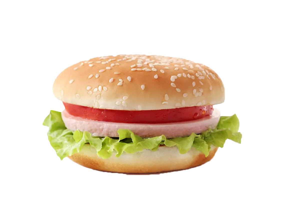 Burger with Lettuce and Tomato