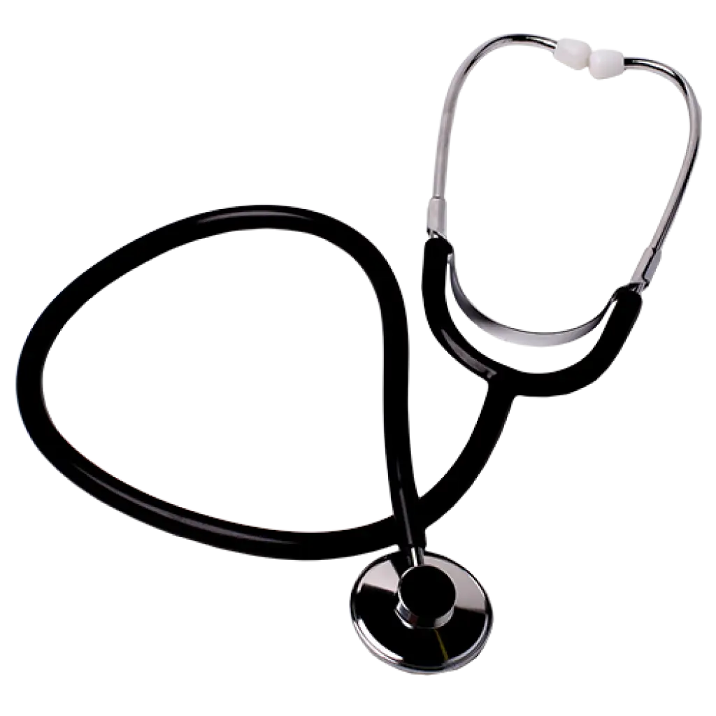 Black Stethoscope with Metal Details