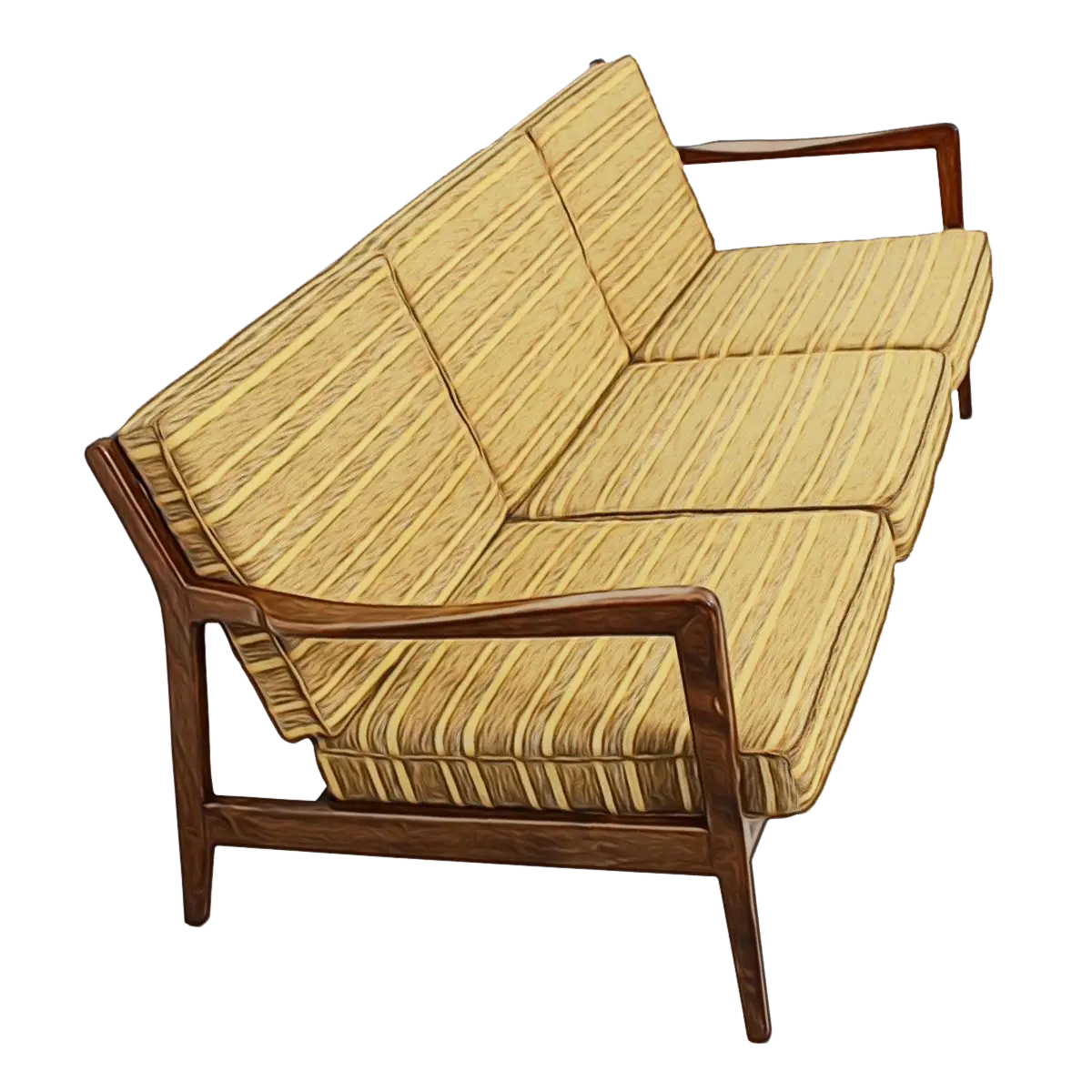 Vintage Striped Yellow Sofa Design