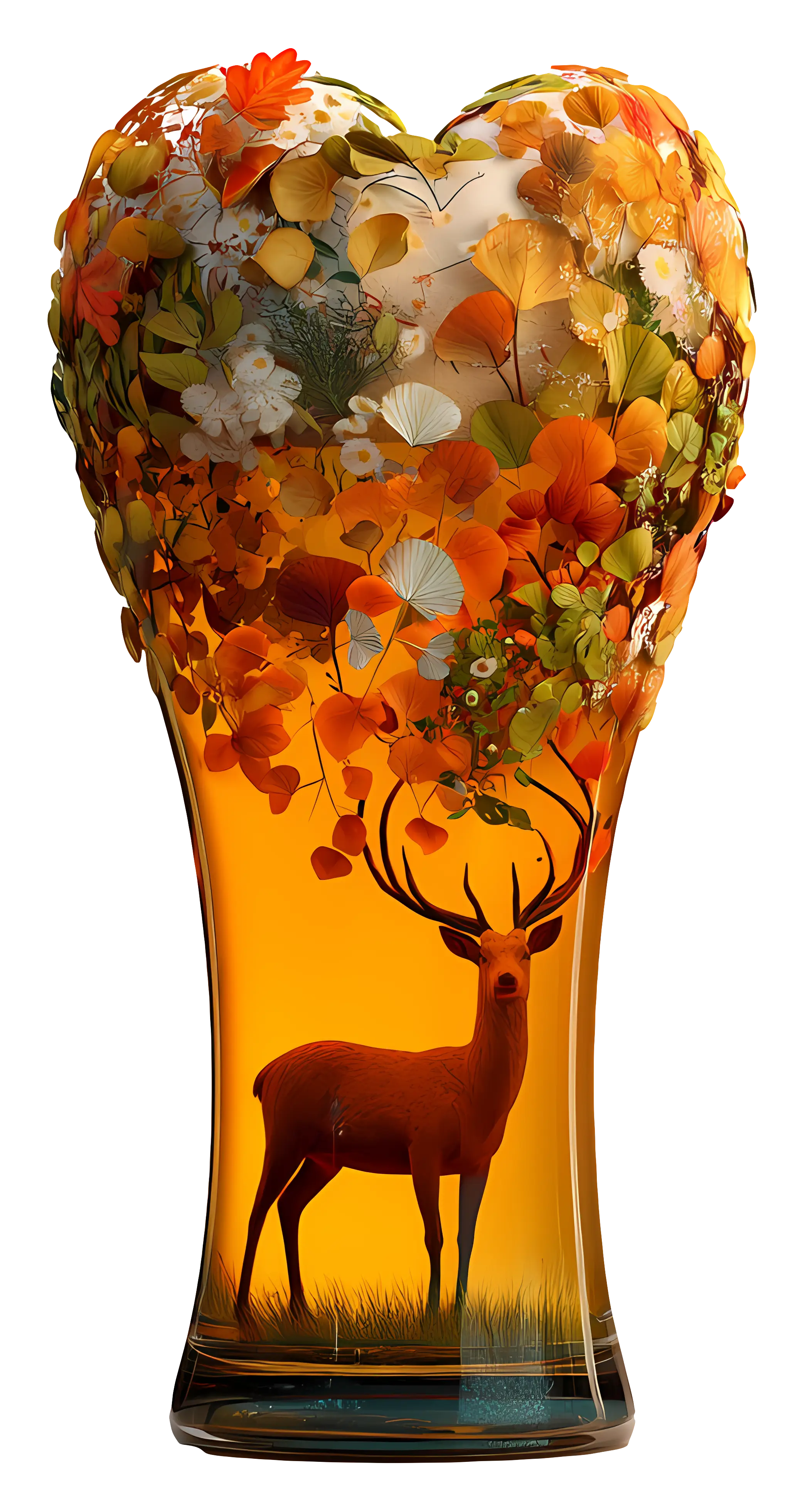 Decorative Vase with Floral Design