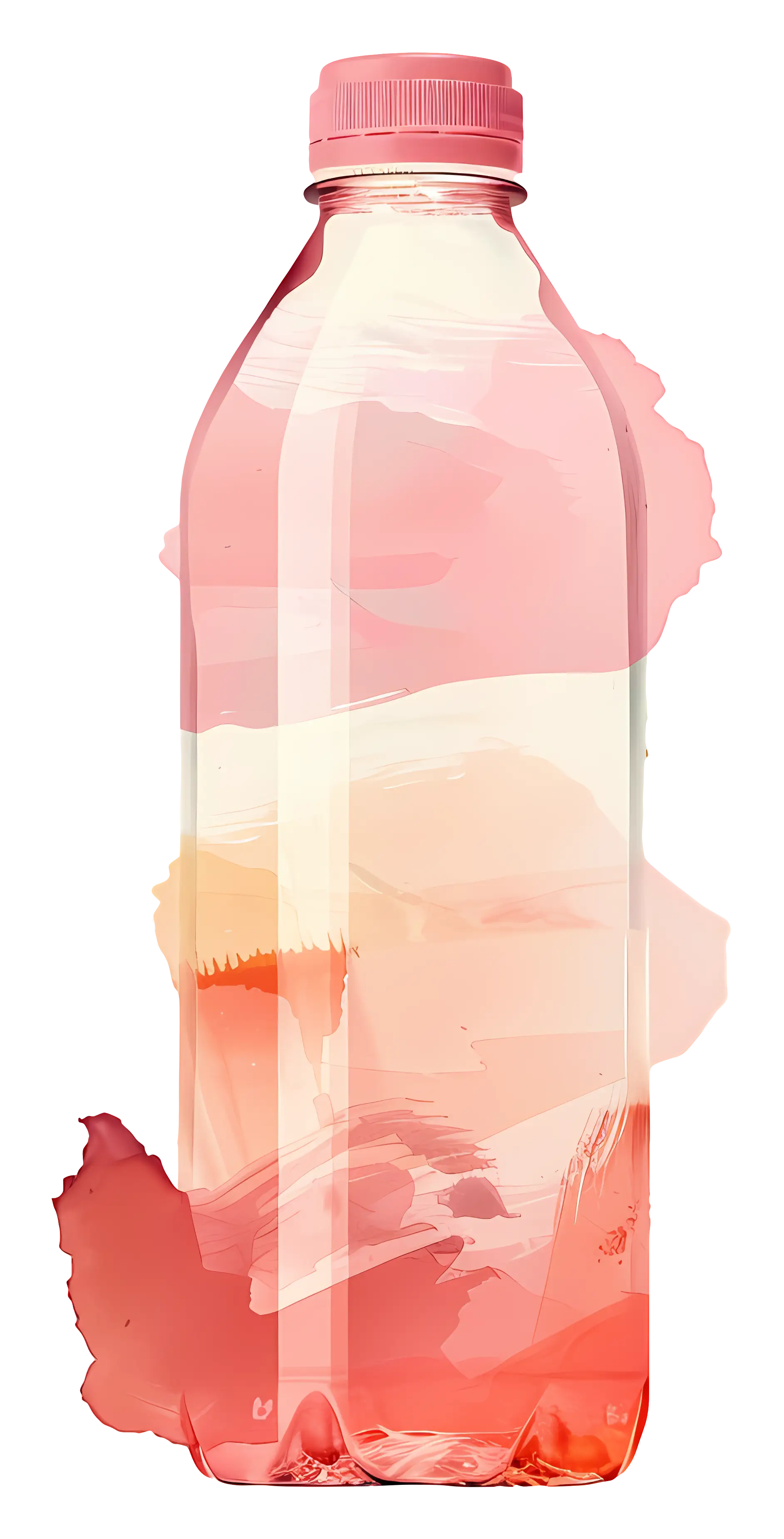 Transparent Plastic Bottle with Liquid