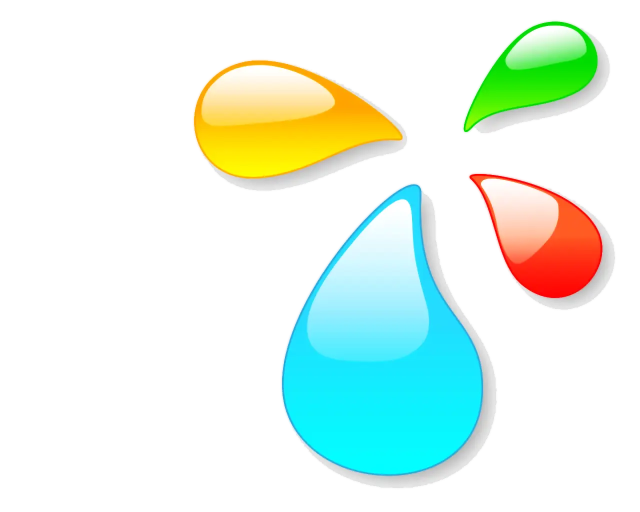 Colorful Droplets Splash Illustration