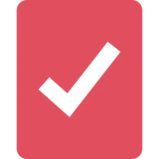 Red Checkmark Symbol for Confirmation