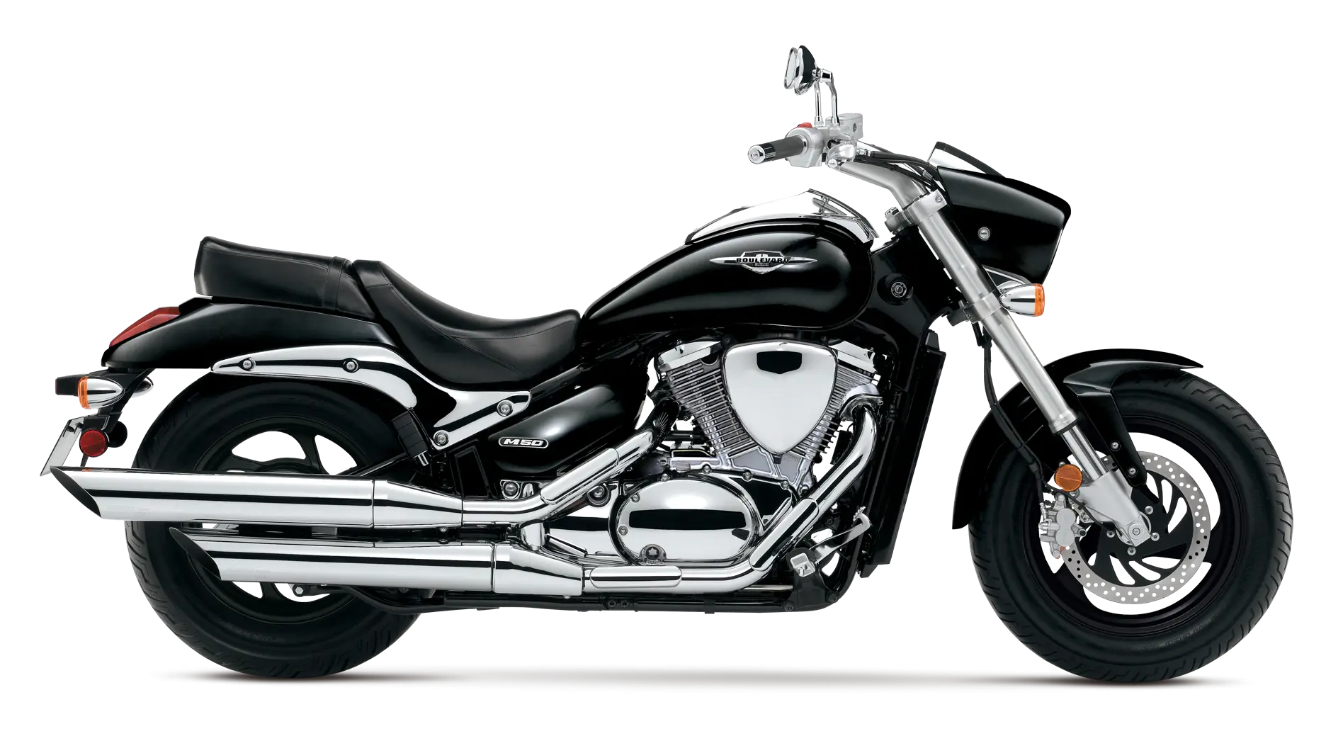 Black Motorcycle with Chrome Details