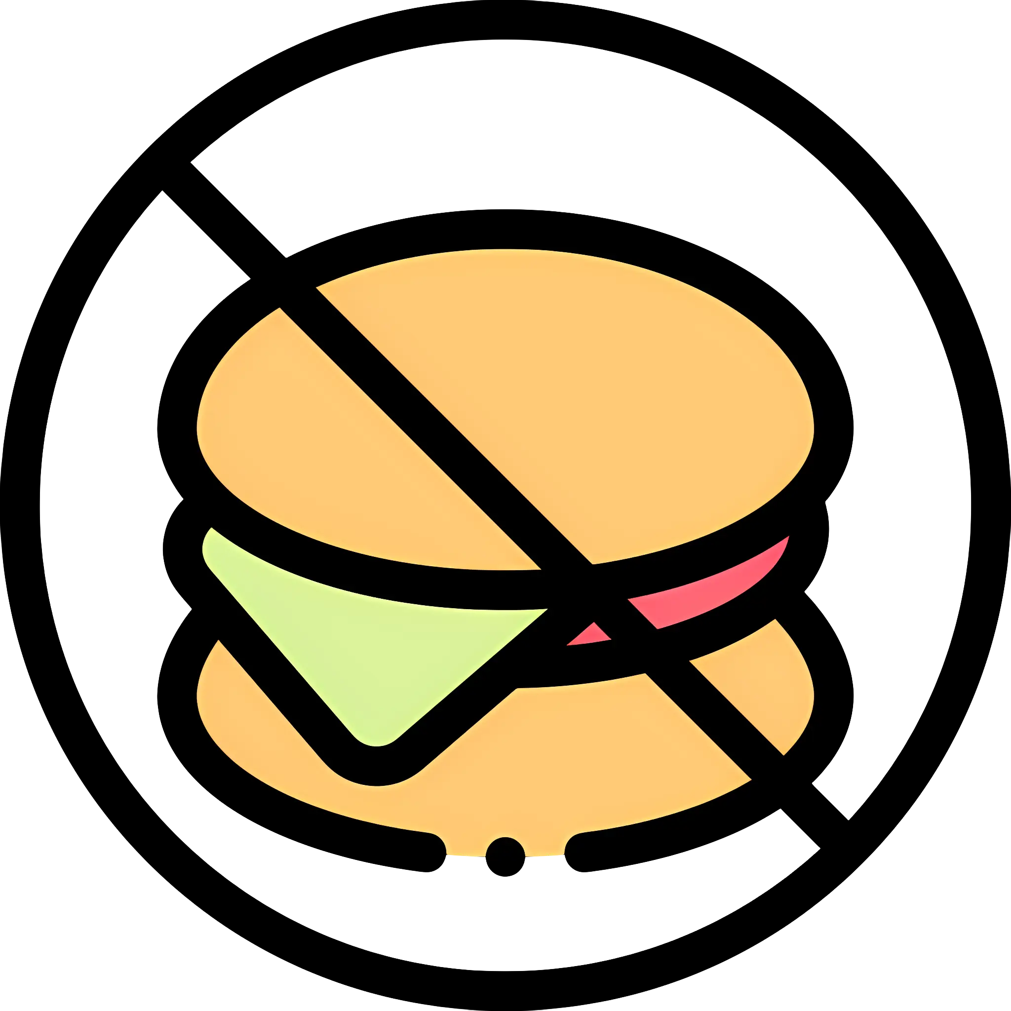 No Sandwich Sign Illustration