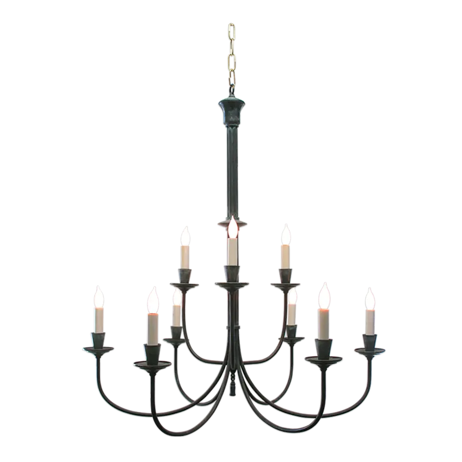 Vintage Black Hanging Chandelier