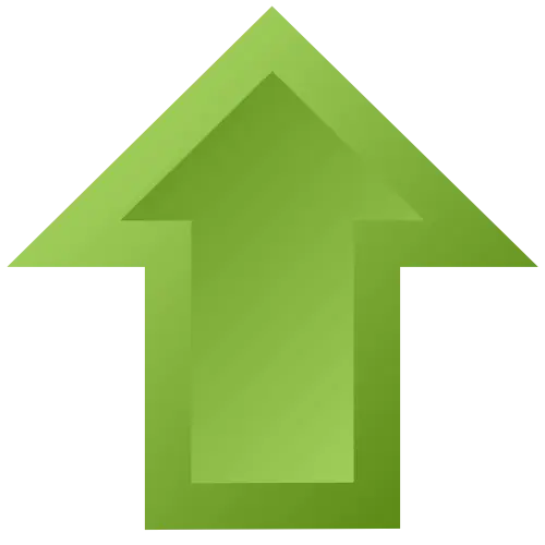 Green Gradient Up Arrow Icon