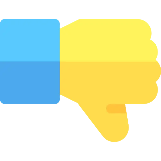 Thumbs Down Yellow Icon Representation