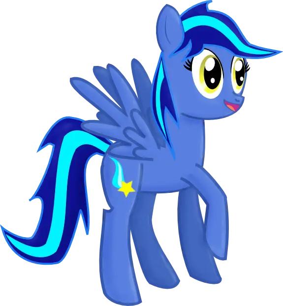 Blue Cartoon Pony Animation Character