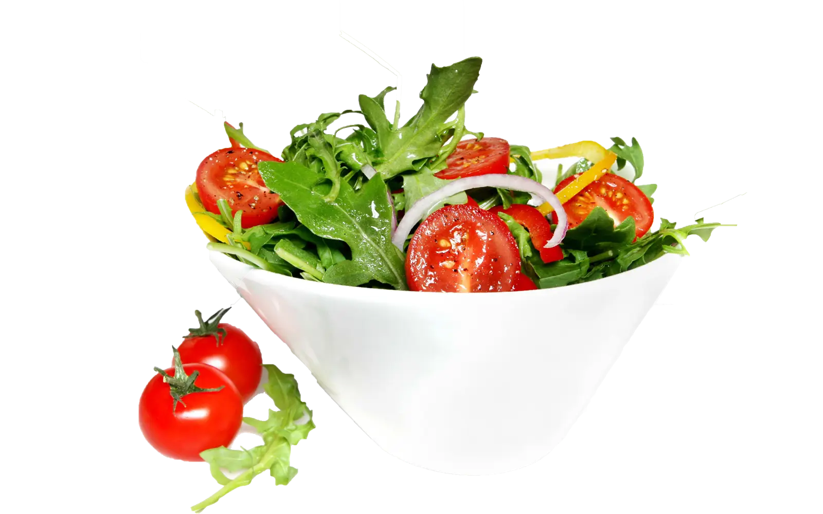 Vegetable Salad with Fresh Tomatoes in Bowl