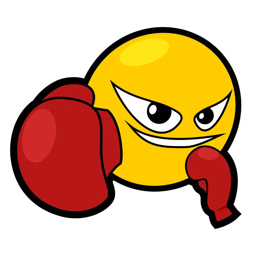 Smiling Boxing Emoji Cartoon