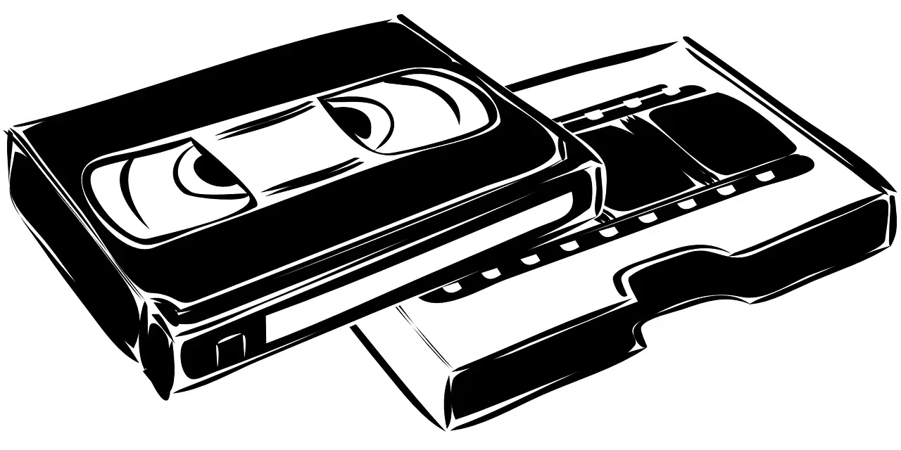 Retro VHS Cassette Icon for Vintage Media