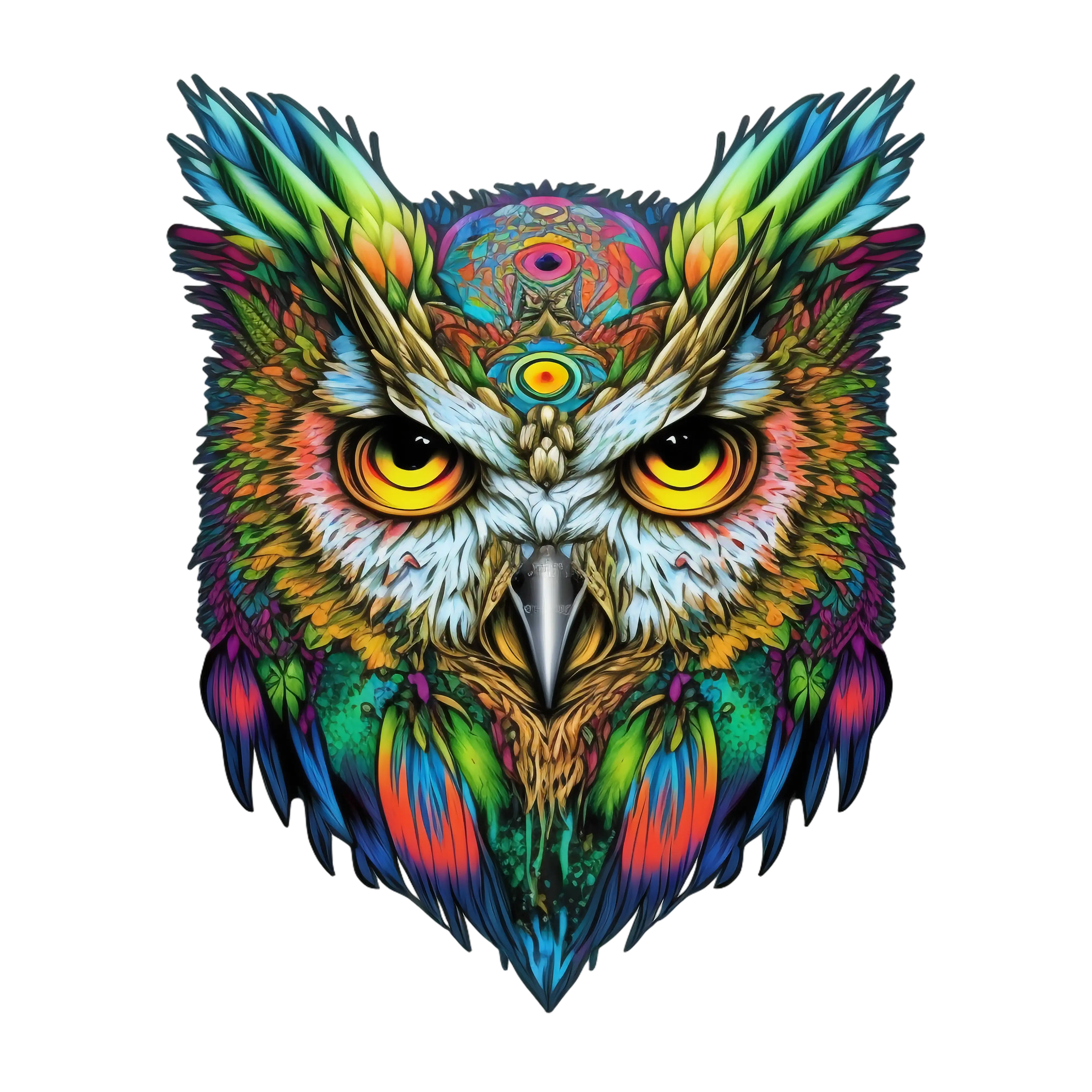 Colorful Artistic Owl Illustration