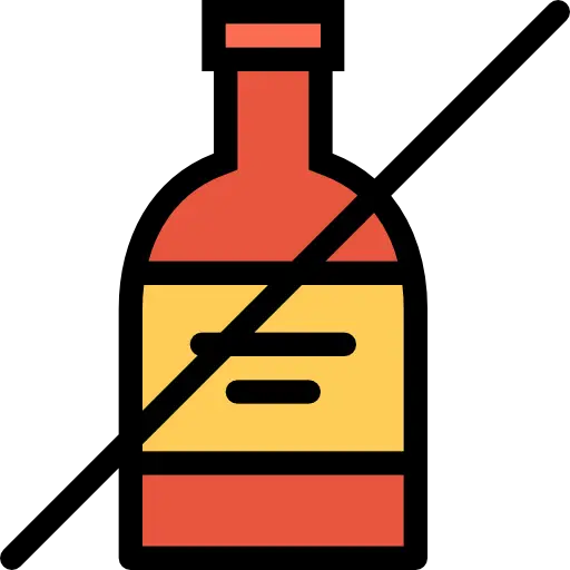 Prohibition Symbol for No Alcohol Allowed