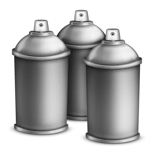 Silver Spray Cans