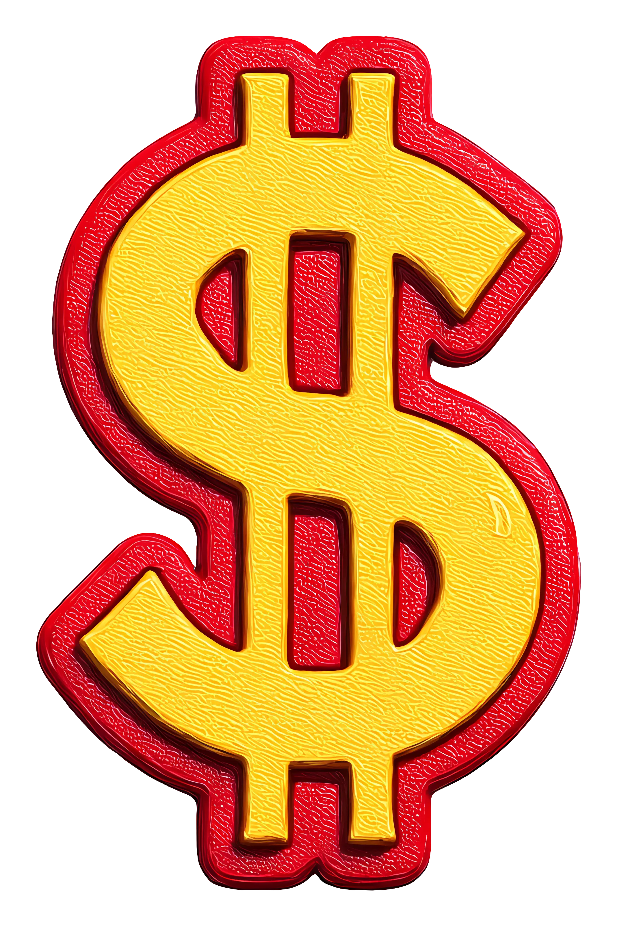 Colorful Dollar Sign Symbol