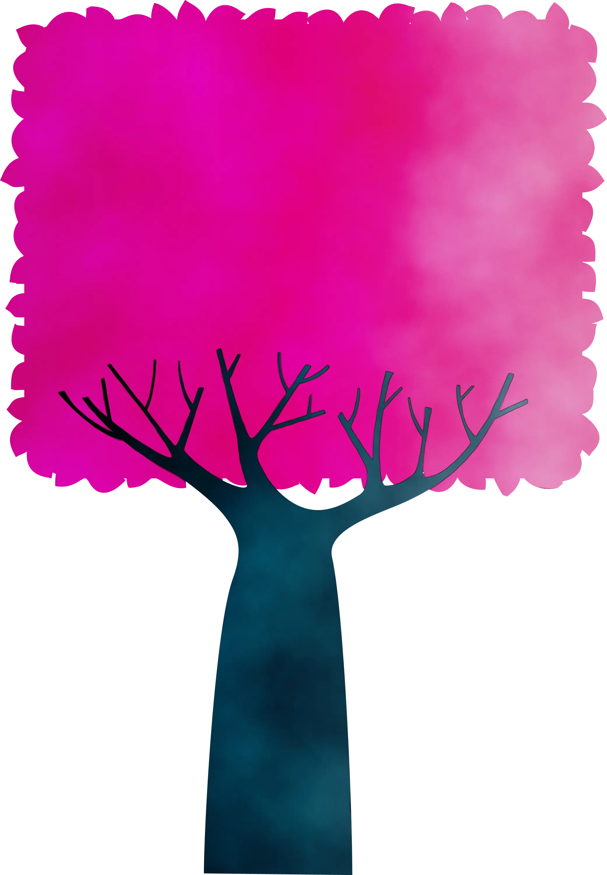 Artistic Pink Tree Illustration