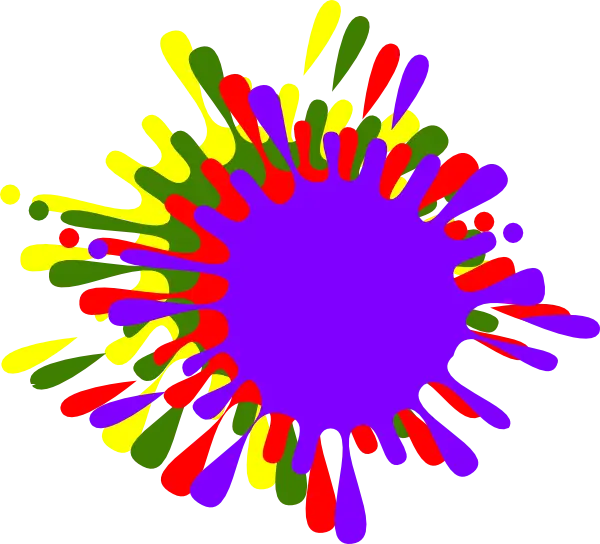 Colorful Paint Splash Design with Vibrant Artistic Elements