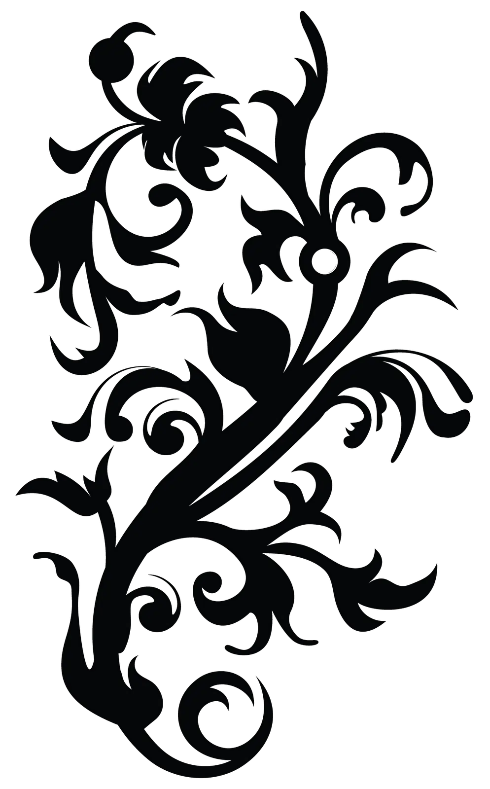 Black Floral Design Pattern
