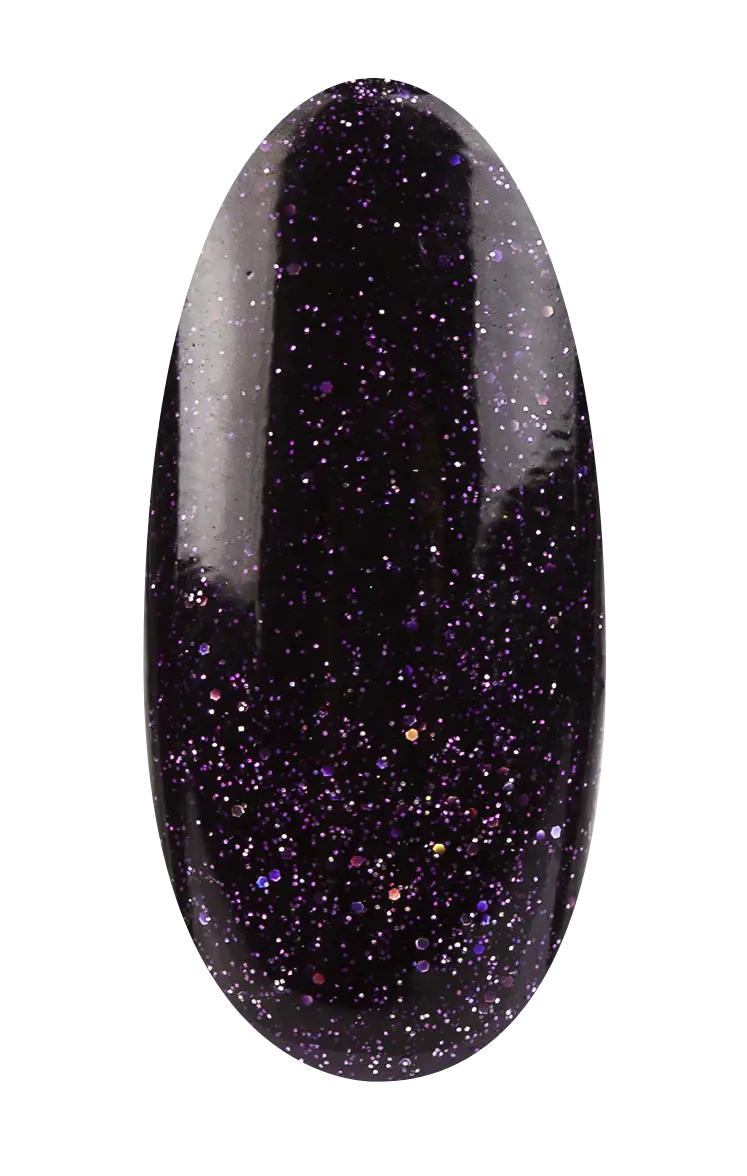 Glamorous Black Glitter Nail Art Design