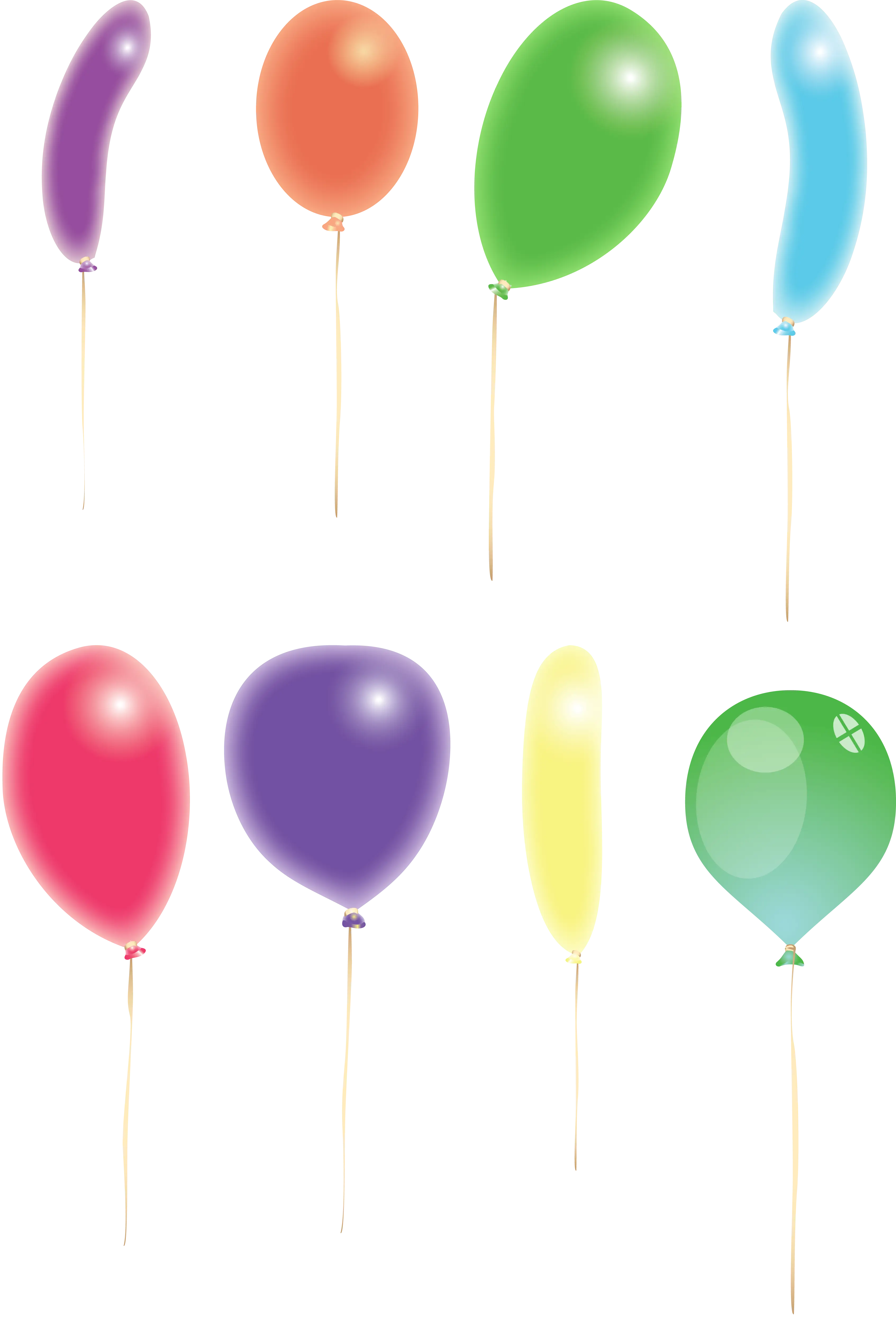 Set of Colorful Party Balloons